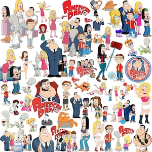 American Dad Svg- American Dad Png- American Dad Pdf- American Dad- Digital Files- Digital Bundle- Svg- Png- Pdf- Prints