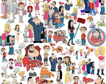 American Dad Svg- American Dad Png- American Dad Pdf- American Dad- Digital Files- Digital Bundle- Svg- Png- Pdf- Prints