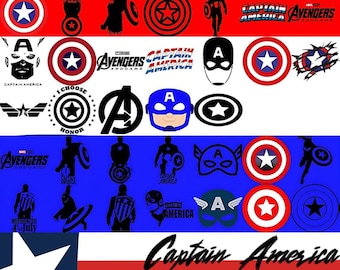 Captain America Svg- Captain America Png- Captain America Eps- Captain America Dxf- Captain America- Digital Files- Digital Bundle- Prints
