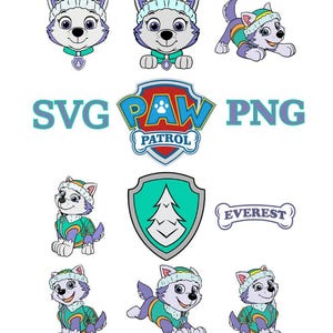 Paw Patrol Everest Digitale Dateien - Paw Patrol Everest Digitaldrucke - Cartoon-Svg- Png-