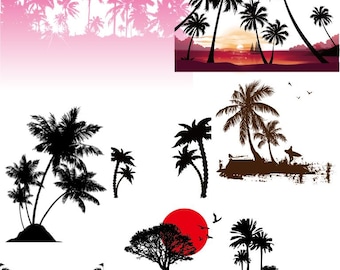 Palm Tree Svg- Palm Tree Png- Palm Tree- Digital Files- Digital Bundle- Svg- Png- Prints