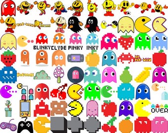 Pacman- Digital Files- Pacman Digital Prints- Pacman Digital Download- Svg- Png- Cartoon