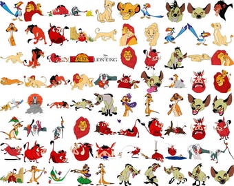 Lion King Stickers- Lion King Digital Download- Cartoon- Svg- Png- Digital Files