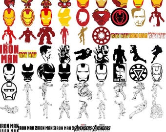 Iron Man Svg- Iron Man Png- Iron Man Eps- Iron Man Dxf- Iron Man- Digital Files- Digital Bundle- Svg- Png- Prints