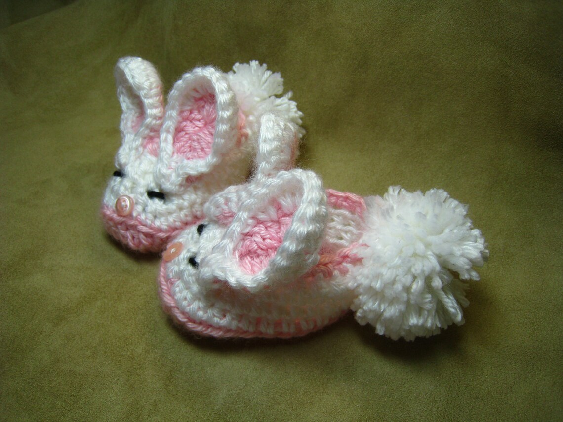 CROCHET PATTERN Baby Bunny Slipper Bootie Shoe, PDF Format Etsy