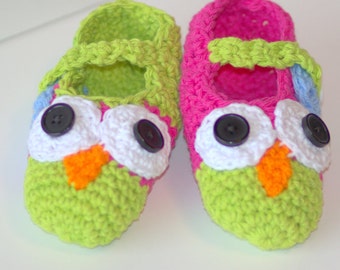 CROCHET PATTERN -  slippers, shoes, owl, booties, children, PDF, instant download