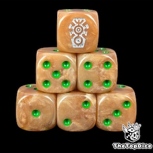 Ancient Copper Android Dice Sci-Fi Undead Robot D6 for Grimdark Wargames, Tabletop Miniatures, Skirmish Battles & Custom Armies.
