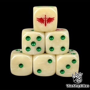 Bone Wing veteranen Würfel Beige Resin W6 für Grimdark Kriegsspiele, Elite Terminator Armeen, Sci-Fi Skirmish Kampagnen & Tabletop Schlachten.