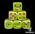 Rotten Green Resin D6 Dice, Plague Imp Sigil, Grimdark Tabletop Battles product logo