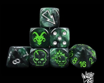 Ratmen Dice Set Fantasy Football Dice for Tabletop Games, Block dice set, Sneaky Vermin Resin D6, Rodent Team Dice for Miniature Sports Play