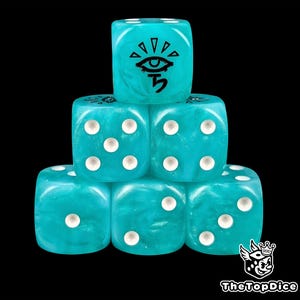 Starborn Elves Dice Blue Resin D6 for Grimdark Sci-Fi Wargames, Alien Marksmen, Ghost Eyed Armies & Ethereal Warriors of the Void.