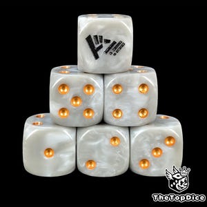 Dés anime personnalisé TCG DON, paire de dés, dés symbole Don, dés TCG, accessoires tcg, dés D6 en résine 16 mm, dés blancs.