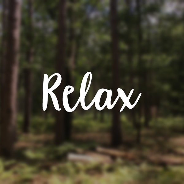 Relax Vinyl Decal or Sticker