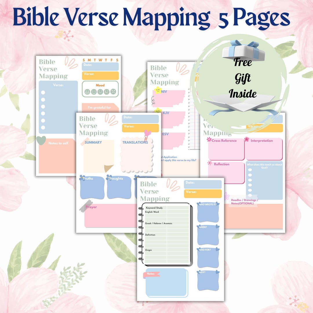 Verse Mapping Color Key Bible Verse Mapping Template, Bible Study Guide (digital Download) - Etsy