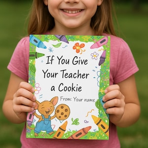 Editable Teacher Cookie Book Template: End of Year Gift (Canva PDF Download