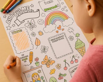All About Me Printable Questionnaire: Back to School Activity (PDF Download A4/A5/US Letter Sizes)