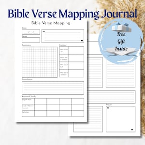 Bible Verse Mapping, Bible Study Journal, Bible Study Template, Digital ...