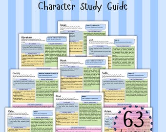 Men of the Bible Printable Study Guide, Men of the Bible Devotional Bible Journal, Male Bible Character Study, Bible Study, Christian Men