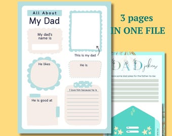 All About My Dad Printable: Father's Day Coloring Page (PDF)