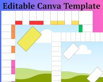 Custom Monopoly Game Board Template: DIY Printable Canva Design (Digital Download))