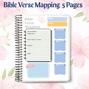 Bible Verse Mapping, Bible Study Journal, Bible Study Template, Digital ...