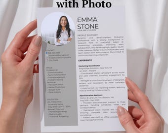 Editable Resume Template: Canva & Word, ATS Friendly (Digital Download)