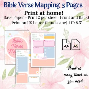 Bible Verse Mapping Template, Bible Study Guide (digital Download) - Etsy