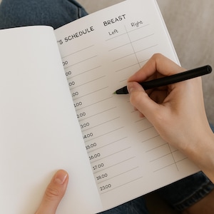 Breastfeeding Daily Tracker, New Moms Breast Pumping Chart, Breastfeeding Diary Log for Newborn, Diary Daily Breastfeeding Log Tracker