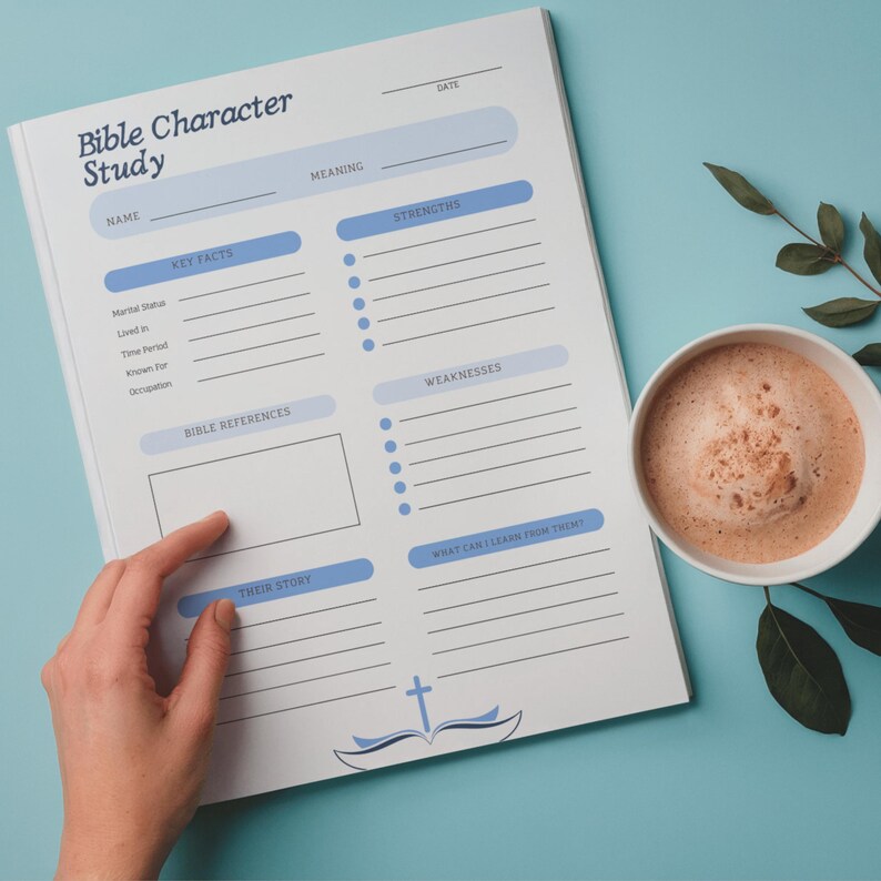 Printable Bible Character Study Guide, Christian Journaling (digital ...