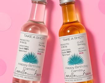 Editable Mini Tequila Label: Custom Bachelorette & Groomsman Favor (Digital Download)