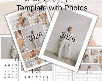 2026 Photo Calendar Template: Editable Canva Printable (Digital Download)