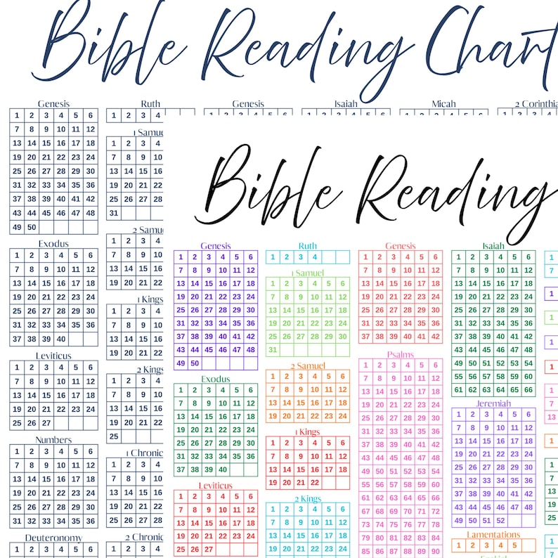 Printable Bible Reading Chart: Scripture Tracker (PDF Download) - Etsy