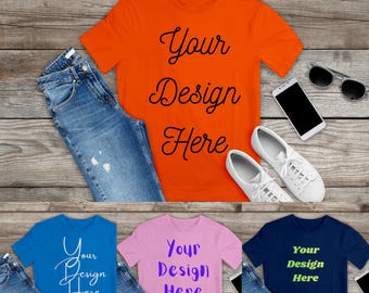 40+ Colors T-shirt Mockups Bundle, Apparel Mockup Bundle, Ready Tshirt Mockup, Boho Aesthetic Tshirt, Tshirt Mockup Teenagers, Boho Mockup