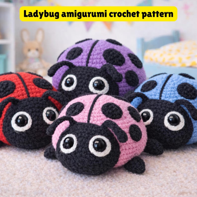 Ladybug Crochet Patter Toy, Ladybug Amigurumi Crochet Pattern PDF, DIY ...