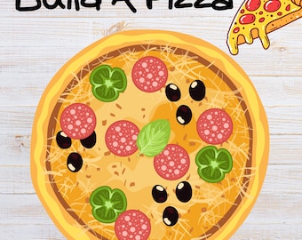 Bauen Sie eine Pizza zum Ausdrucken: Rollenspiel, Vorschul-Buch (PDF)