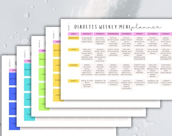 HAMIEW Diabetes Food List Chart And Meal Planner - Prep Healthy Now - View #9