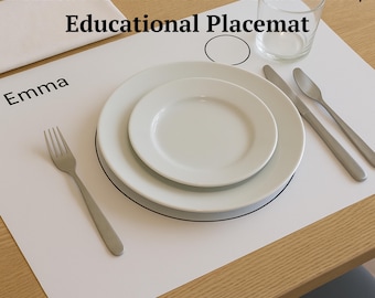 Mantel individual Montessori: Guía educativa para la hora de comer (Descargar PDF)