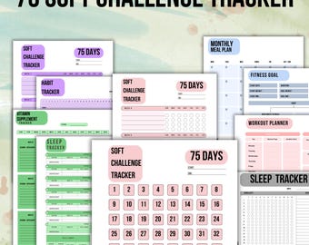 75 Soft Challenge Tracker: Fitness & Wellness Journal (Printable PDF)