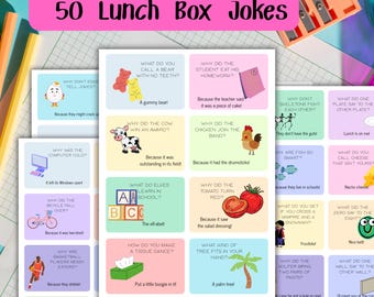 Printable Lunch Box Jokes: 50 Kids Riddles & Blank Notes (PDF Download)