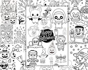 80+ Halloween Ausmalseiten: Gruselige Ausmalseiten (PDF)