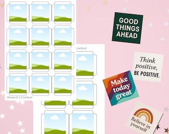 Plantilla de imán de nevera con foto editable: Recuerdo DIY, cuadrado de 2x2 (descarga digital)