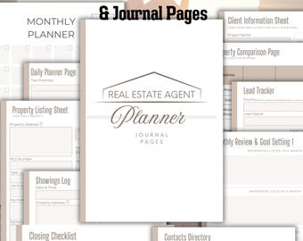 Real Estate Agent Planner: Business Journal & Lead Tracker (PDF Download)