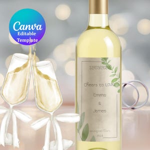 Wine Label, Wedding Wine Labels, Custom Wine Bottle Label, Bottle Labels, Editable Template, Wine Bottle Label, Printable Wine Labels