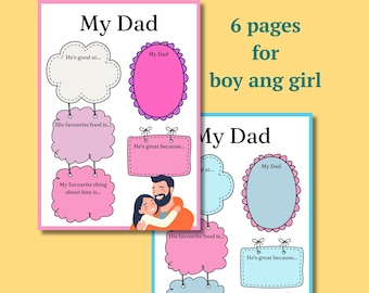 All About My Dad Printable: Father's Day Coloring Page (PDF)