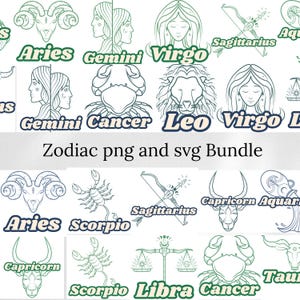 Horoscope SVG, Zodiac png Bundle, Sublimation Design Zodiac, Horoscope Bundle png, Astrology svg, Zodiac Sublimation, Horoscope Signs
