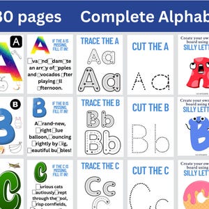 Alphabet Learning Workbook: PreK-Kindergarten ABC Activities (PDF Download)