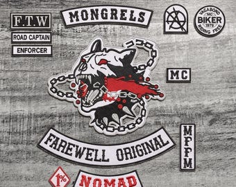 Mongrels MC-patchset Days Gone Inspired, vaarwel originele biker-rockers