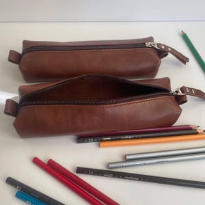 Custom Pencil Case Leather Pen Pouch Zipper Pouch Customized Makeup Cosmetic Bag Birthday Gift For Teacher Christmas Gift for her Pen Pouch