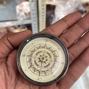 Vintage Tischkompass aus Messing - antikes maritimes Navigationsinstrument | Nautisches Dekor, Sammler Geschenk für Segler & Entdecker
