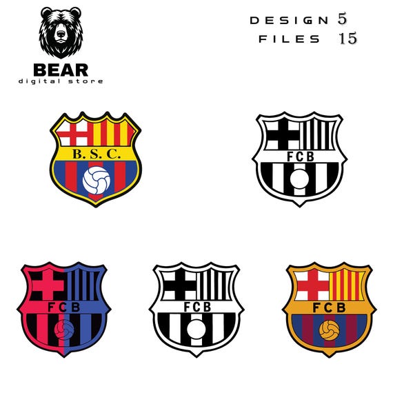 バルセロナFC サッカーロゴ -Svg-Png-Pdf-  Tシャツ  シャツ